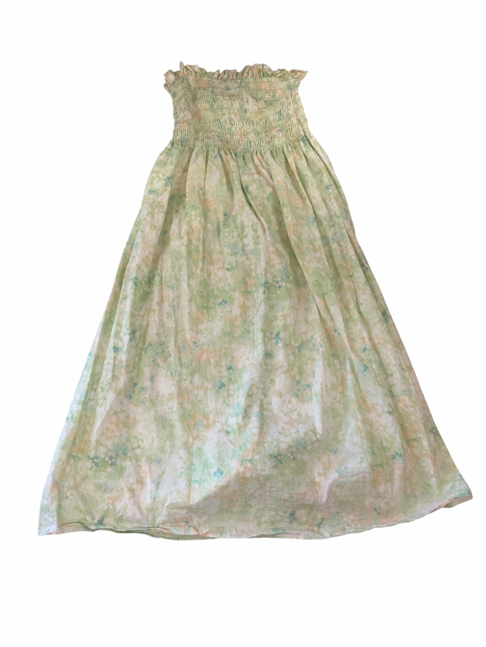 H&M Pastel Green Floral Smocked Maxi Dress - Picture 1 of 5